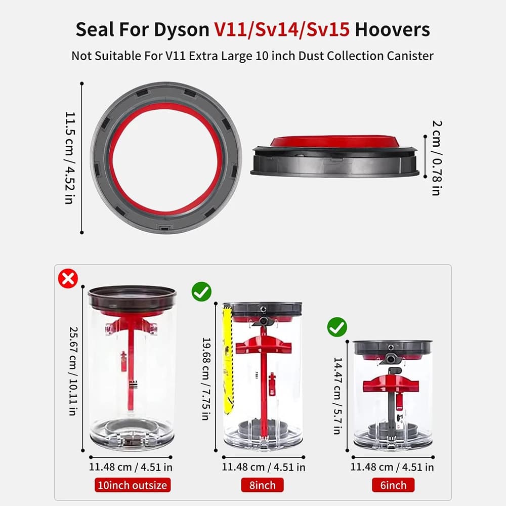 Bague d'étanchéité supérieure fixe pour aspirateur Dyson V11 V15 SV14 SV15 SV22, pièce de réparation