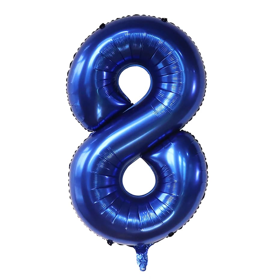 Ballon en aluminium bleu foncé de 40 pouces 0-9 Globos numériques pour enfants, décoration de fête d
