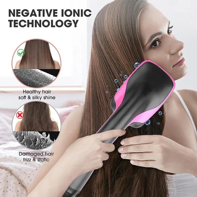 Sèche-cheveux électrique en une étape, brosse à Air chaud, sèche-cheveux de voyage, brosse professio