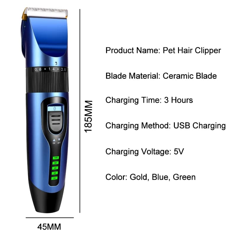 Tondeuse à cheveux électrique sans fil professionnelle, affichage LED, lame en céramique, ménage à f
