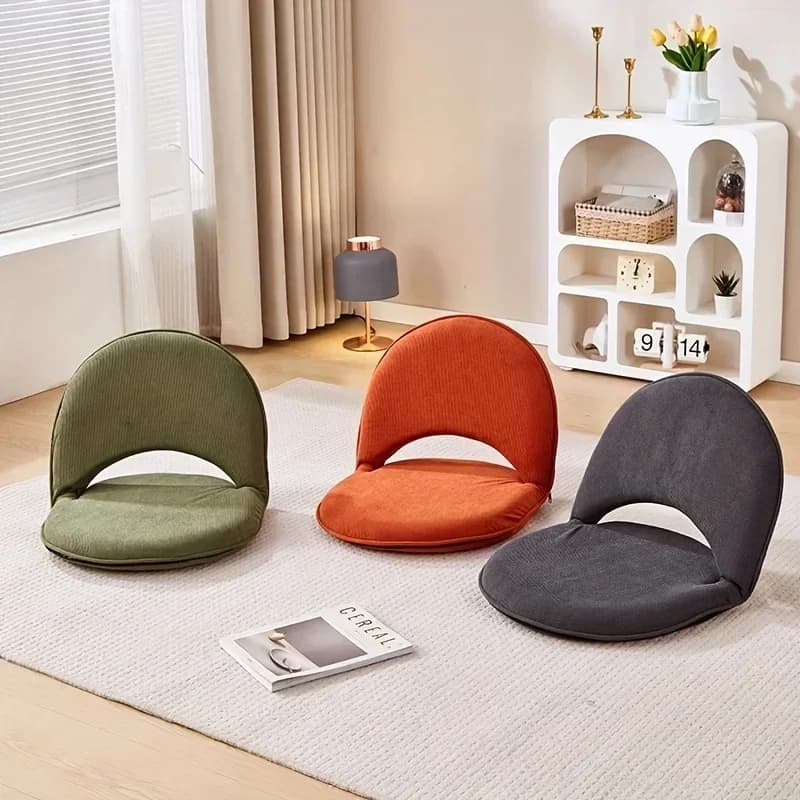 Chaise à dossier Tatami, chaise pliable pour chambre à coucher, petit canapé simple pour dortoir, pe