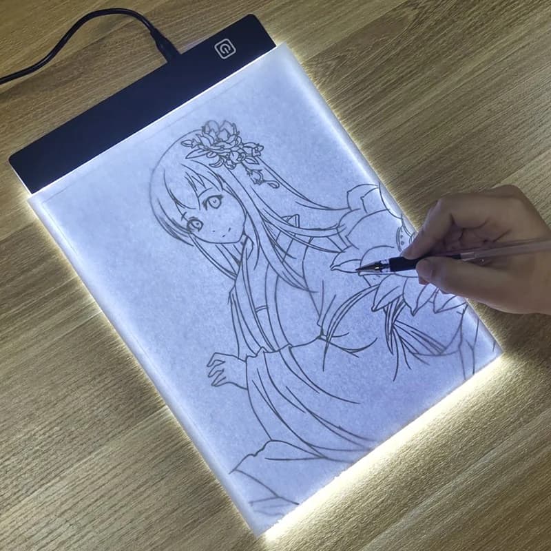 Bloc-notes à lumière LED réglable pour enfants, tableau à intensité variable, bloc-notes de dessin e