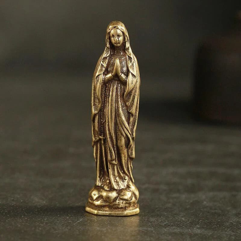 Figurines Vintage en cuivre pur, pendentifs de la vierge marie, en laiton, sainte mère, Religion, fo