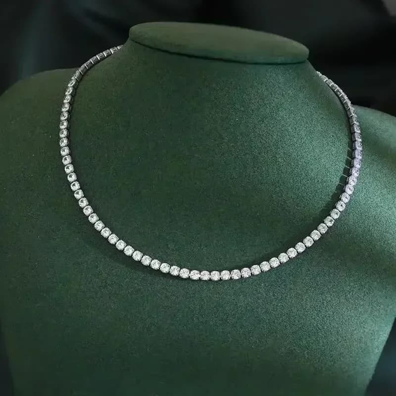 Collier en argent Sterling 925, chaîne en Zircon pour femmes, mode Simple, bijoux de fiançailles, de