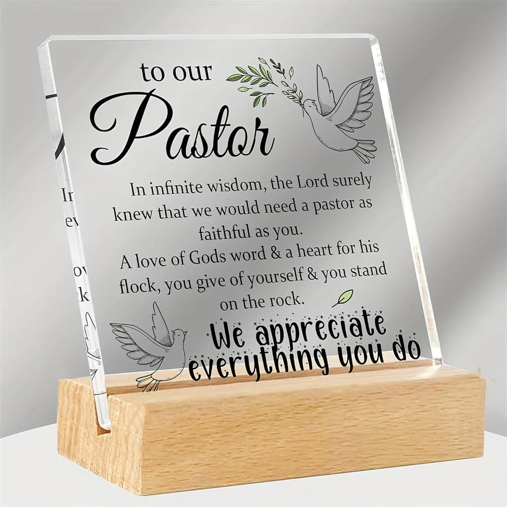 Plaque d'appréciation du pasteur, cadeau de prière chrétienne, cadeau de pasteur inspirant, missionn