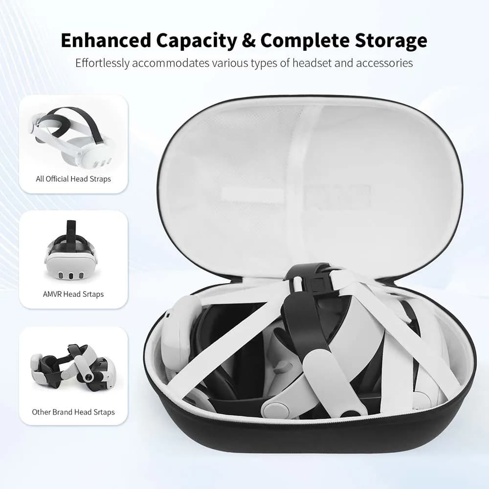 AMVR-Sac de rangement pour Oculus Quest 3/2/1, sac à main en cuir PU, étui de transport étanche anti