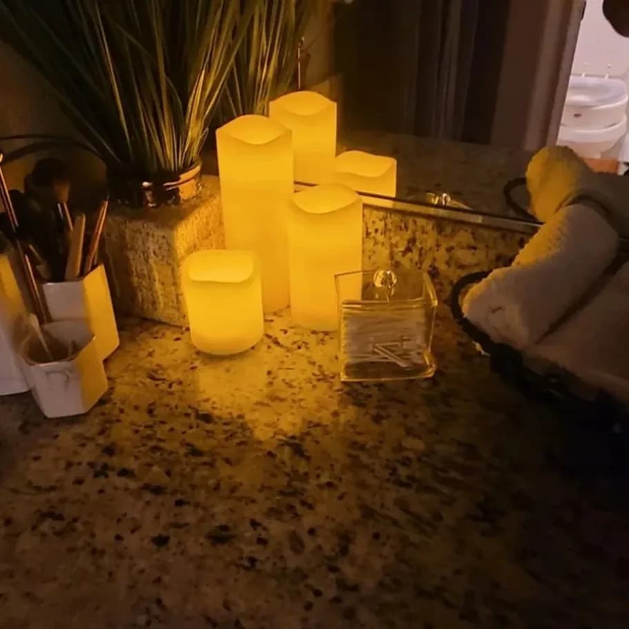 Lampe à bougie électrique LED, sans flamme, alimentée par batterie, pour décoration de mariage, four