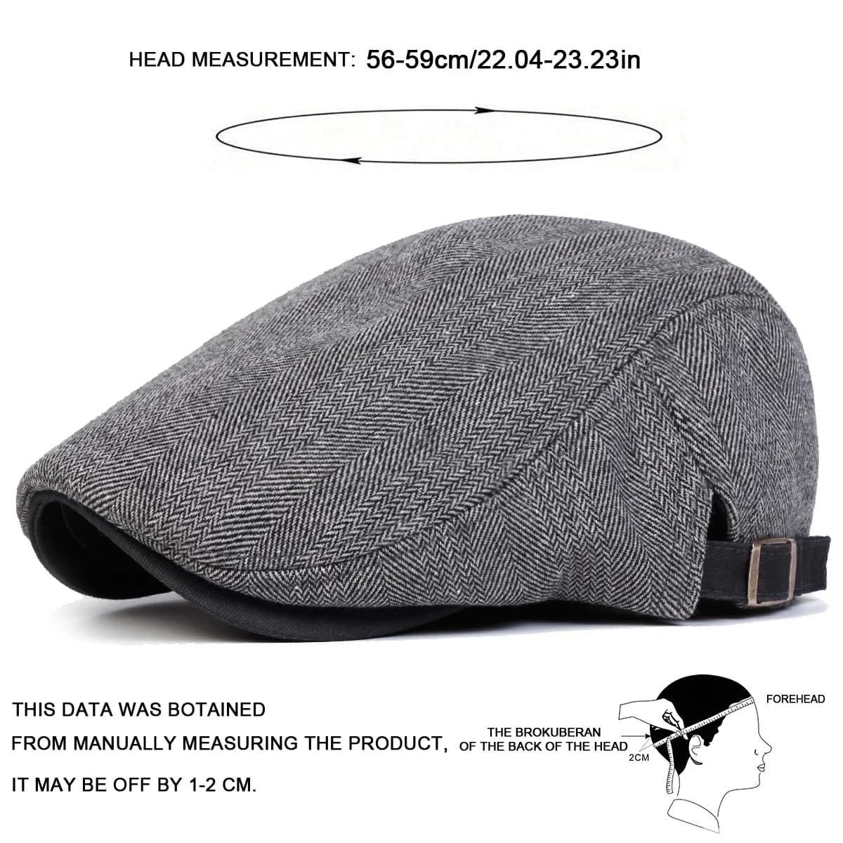 Casquettes de journal rétro à grille à chevrons pour hommes, chapeaux de peintre britannique, casque