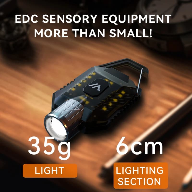 Lampe torche porte-clés Warsun G3, rechargeable par Type-C, 800Lm, lampe de poche portable pour exté