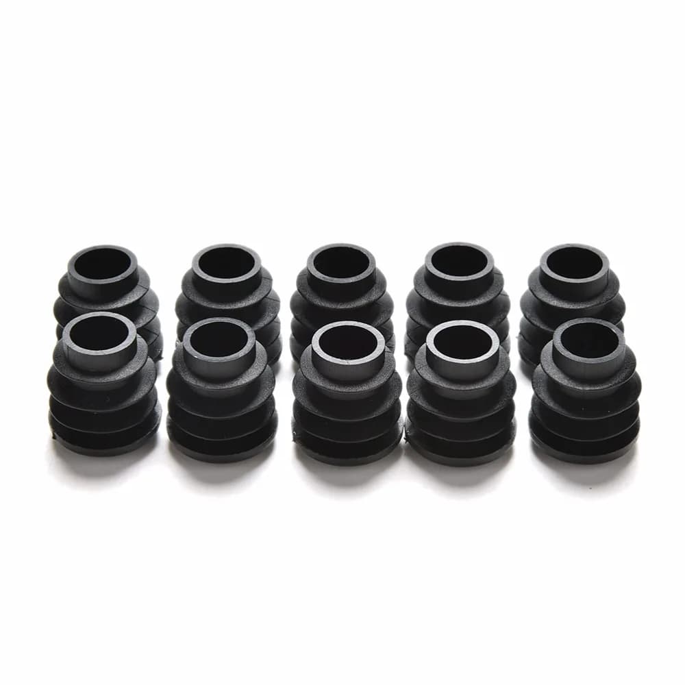 Bouchon de pied de meuble, 10 pièces/lot, capuchon d'extrémité obturateur pour Tube rond, diamètre 1