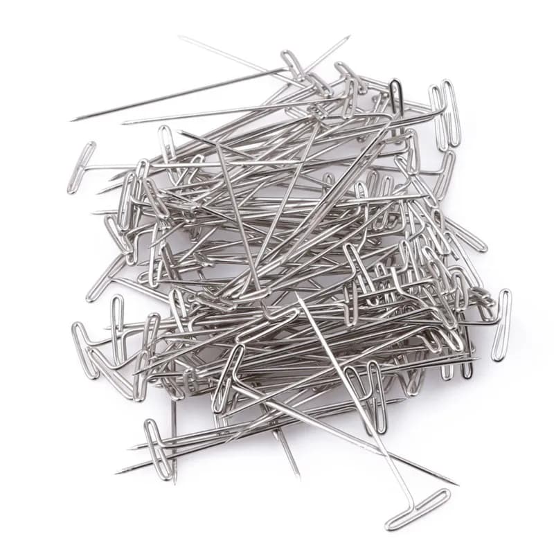 Aiguilles à broches en T 27/32/38/45/51MM, 50/100 pièces, pour la fabrication de perruques, pour blo