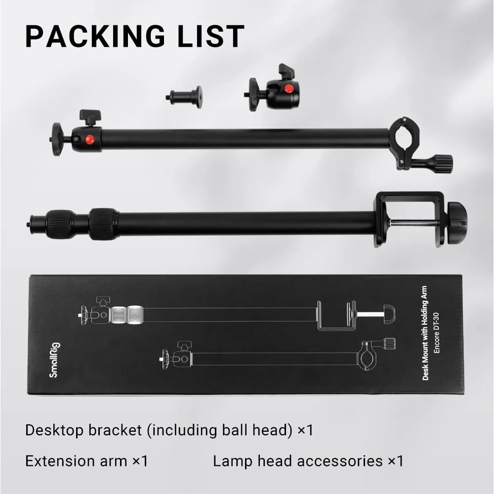 SmallRig – support de bureau Encore DT-30 avec bras de maintien, pour caméra DSL 3992, lumière régla
