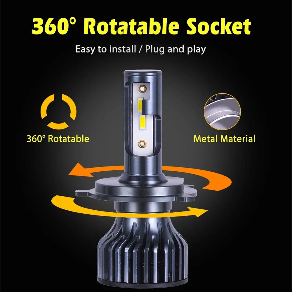 Phare de voiture 18000LM 80W CSP H4 LED H7 H1 H3 H8 H11 9005 HB3 9006 HB4 880 881 H27 phares de voit