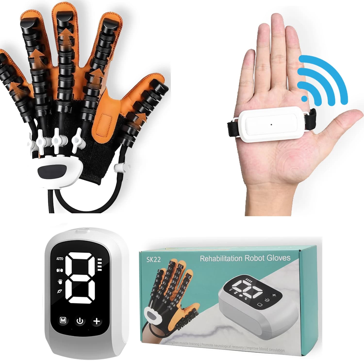 Gants de robot d'entraînement des mains-équipement d'entraînement de fonction de doigt en plastique 