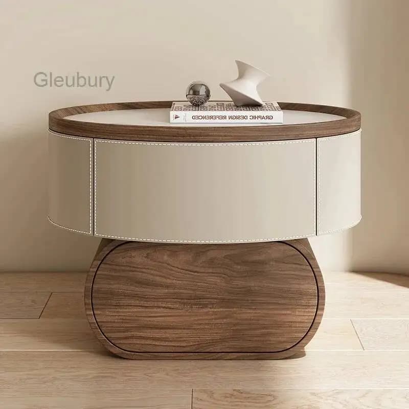 Tables de chevet modernes et créatives, style crème, avec rangement, tables de nuit tendance, esthét