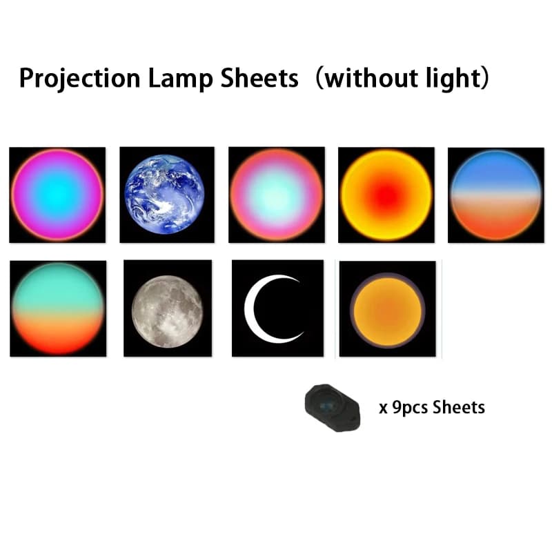 Lampe de Projection de planète avec feuilles de lumière, terre, lune, soleil, galaxie, nouveauté, ve