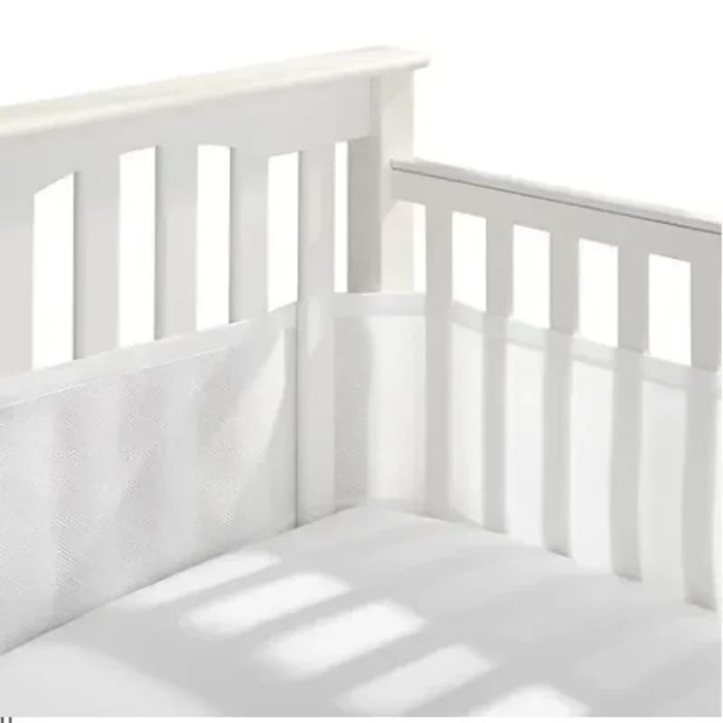 Doublure de lit en maille respirante pour lit de bébé, garde-corps en coton, pare-chocs épais, prote