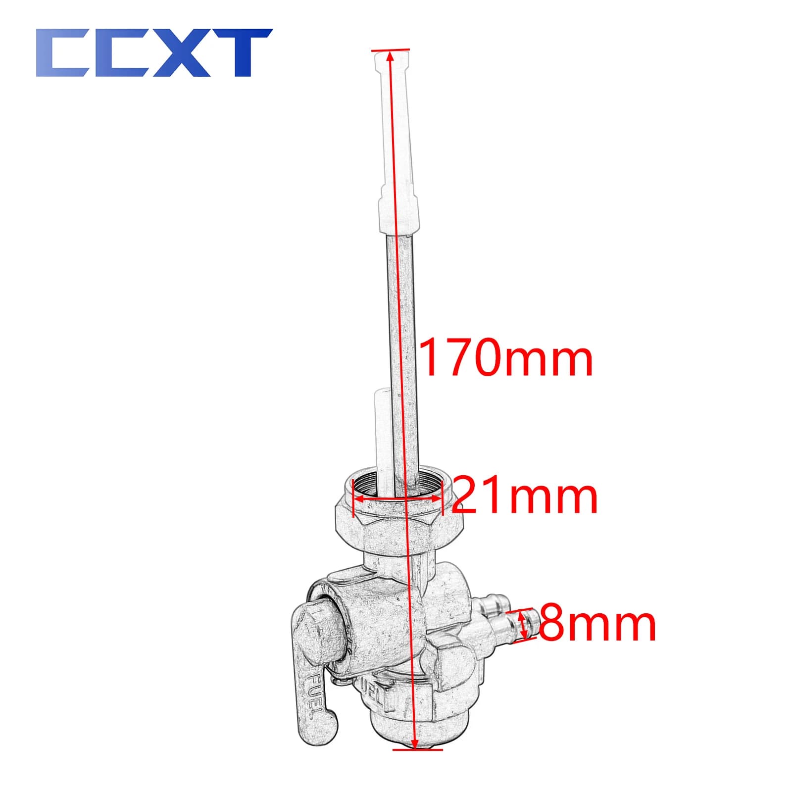 Valve de robinet de commutation de carburant précieux pour moto, gaz, or, Petcock, Kawasaki Z1, Z2, 