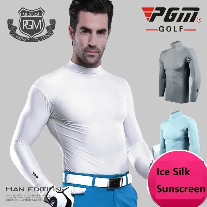 PGM – chemise de Golf pour hommes, sous-vêtements à manches longues, T-shirts en soie glacée rafraîc