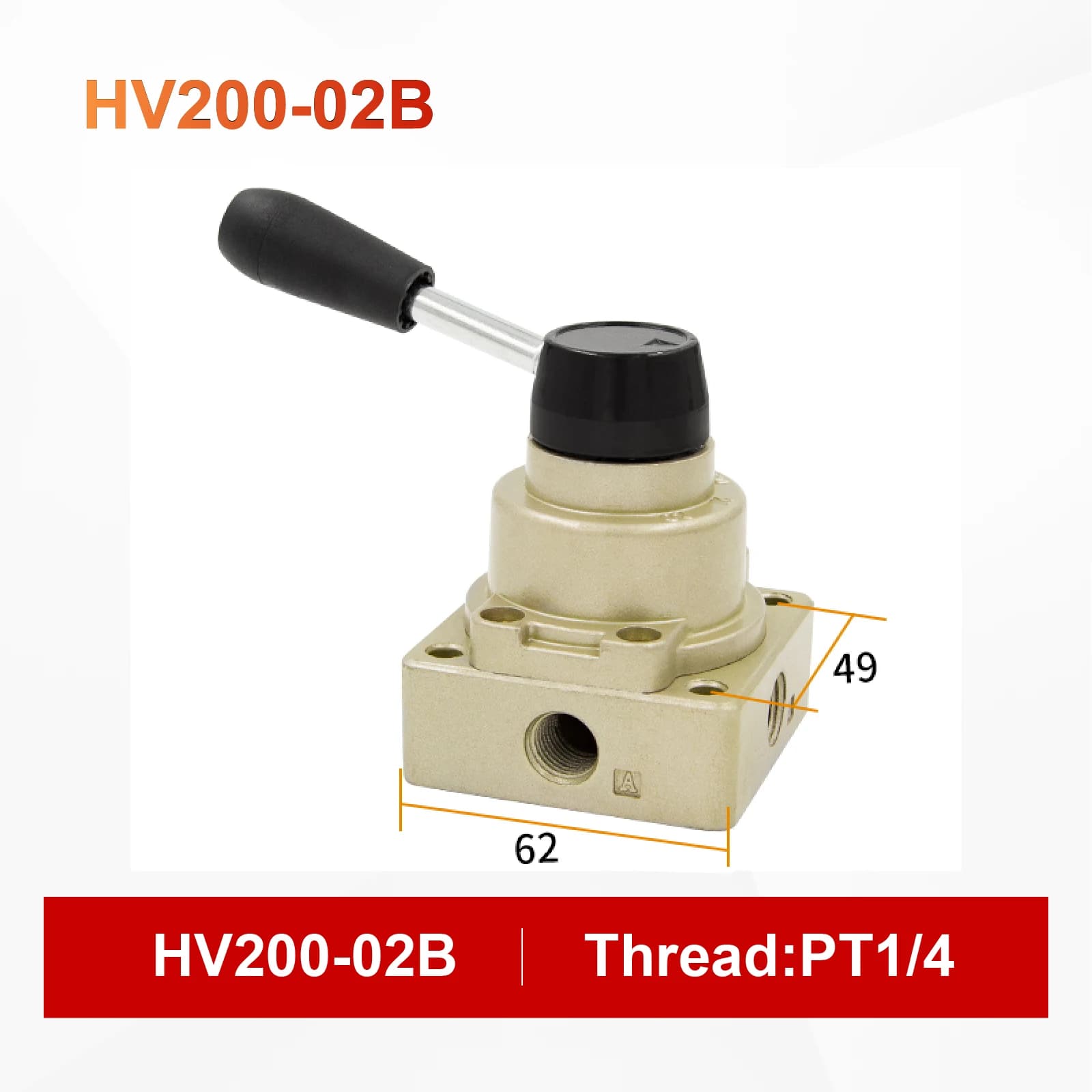 Vanne de Commande Manuelle et Pneumatique HV-02 HV-03 HV-04 pour Cylindre Contrôle Directionnel Indu