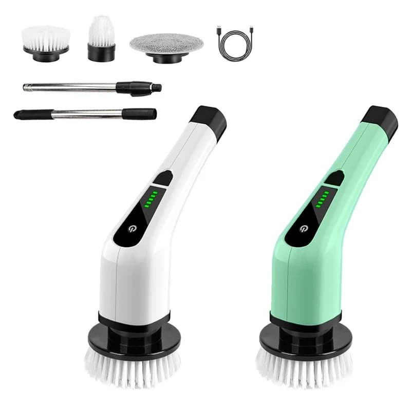 Brosse de nettoyage électrique sans fil multifonctionnelle 9 en 1, brosse de cuisine et de salle de 