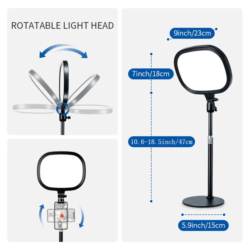 NOUVEAU Panneau lumineux LED de bureau, Lampe de remplissage pour jeux, YouTube, diffusion en direct