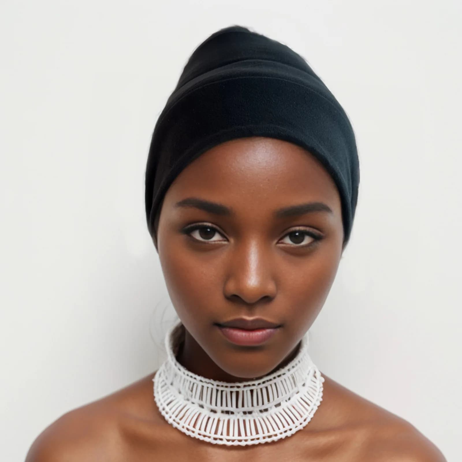 Turbans Volumiser léger sous écharpe Bonnet noir Turban Lifter sous le Turban ascenseur africain ban