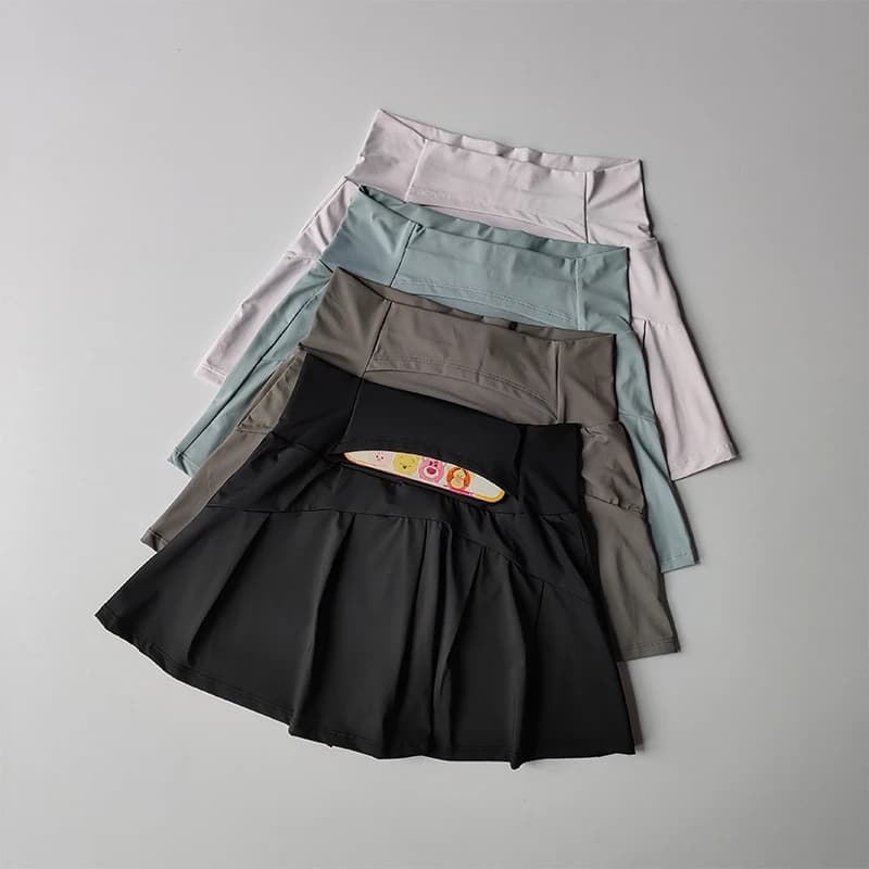 Jupe courte de sport taille haute, nouveau Short doublé Cool et Anti-éblouissement pour femmes, jupe