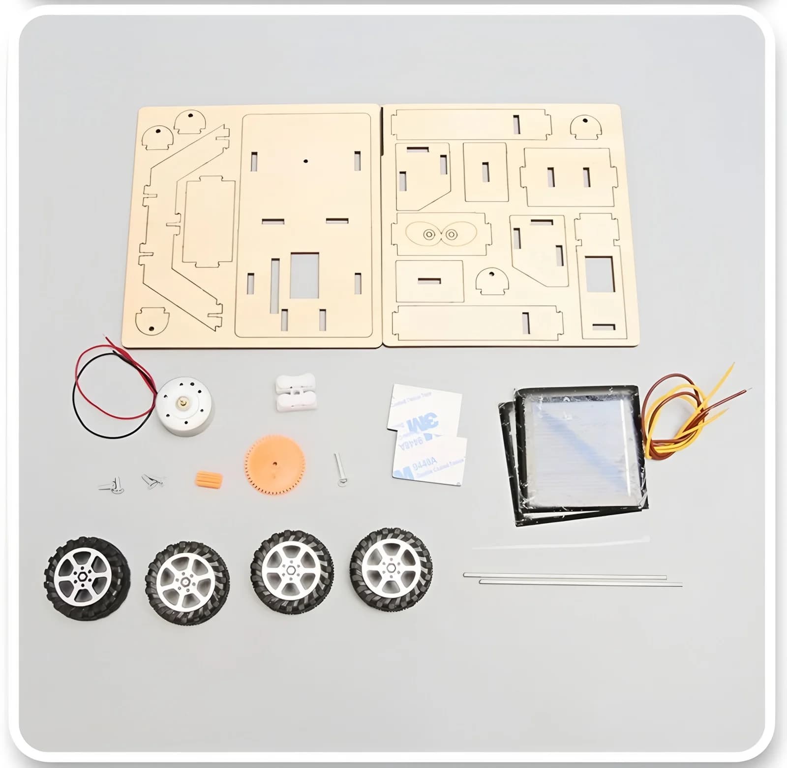 Véhicule solaire d'exploration lunaire pour enfants, modèle à assembler soi-même, puzzle 3D en bois,