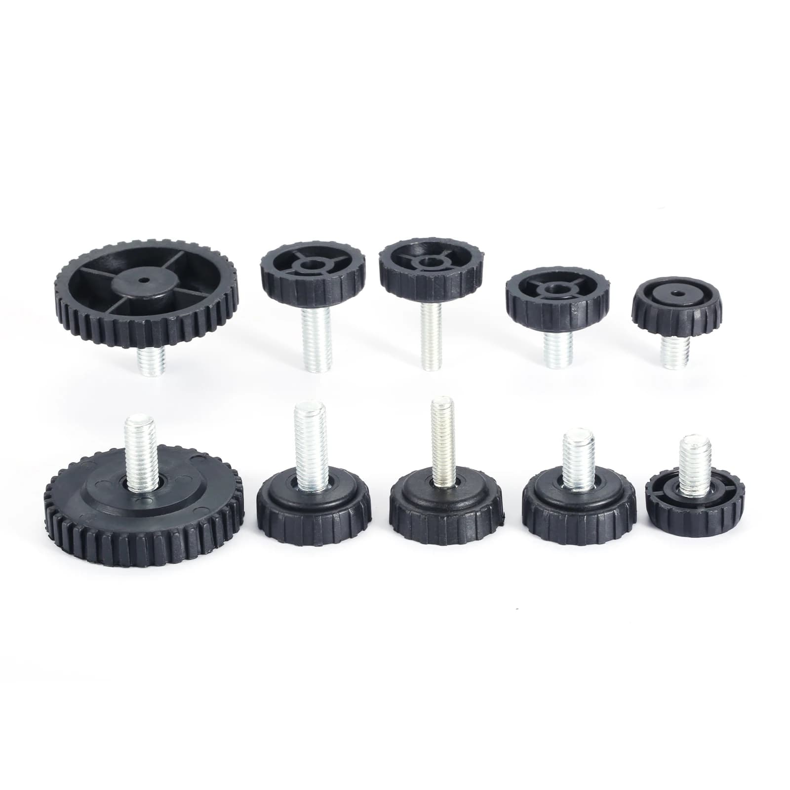 10 pièces M6 M8 vis sur meubles, pied de nivellement de glissement, diamètre réglable, Table de mais