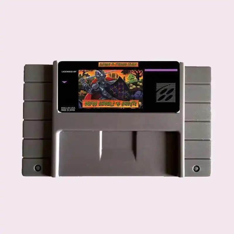 Carte de jeu Super Ghouls 'N mesurosts NTSC, 16 bits, grande carte grise, version américaine, lecteu