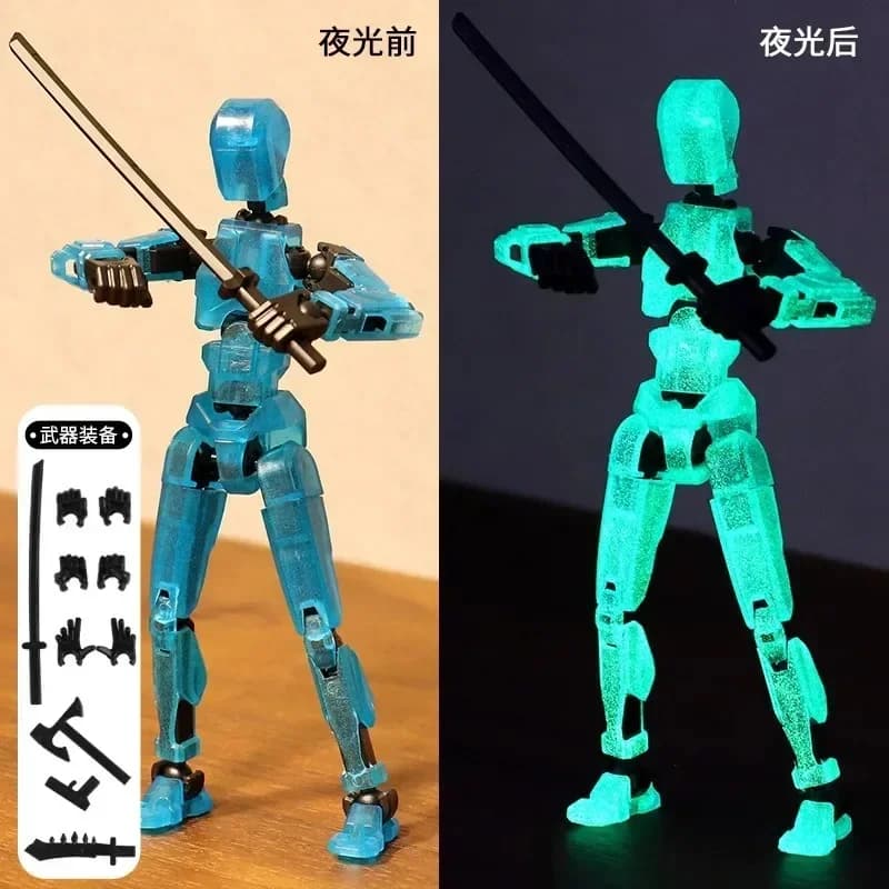 Bricolage lumineux T13 multi-articulé mobile Shapeshift Robot 3D imprimé Mannequin chanceux robot et