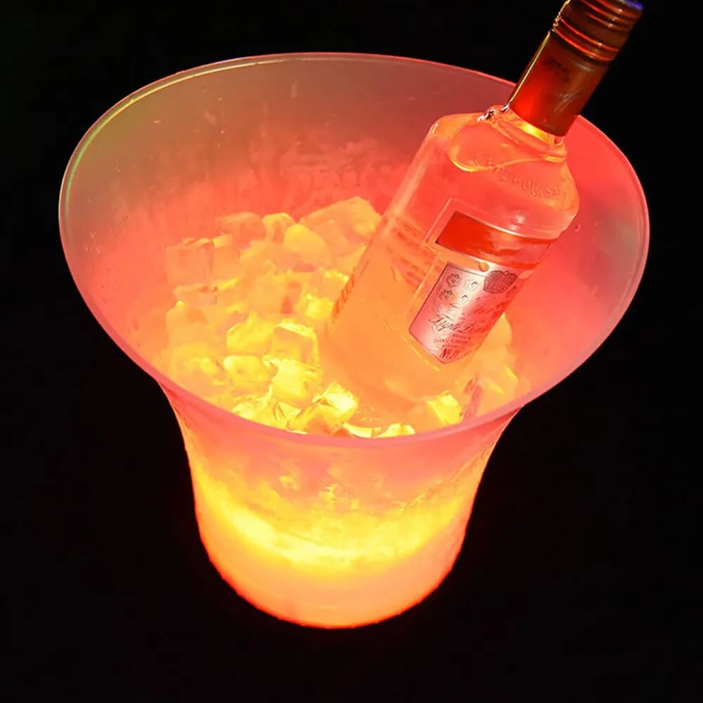 5L 6 Couleur LED Seau À Glace Étanche En Plastique Allumer Champagne Bière Seaux Pour Bars Discothèq