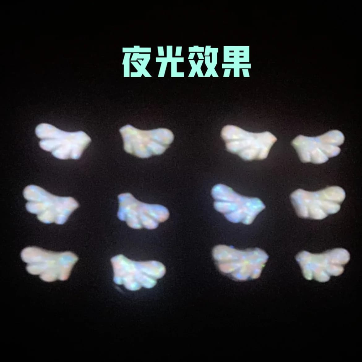 30 pièces blanc 3D acrylique ailes d'ange Nail Art breloques Kawaii accessoires pièces Manciure ongl