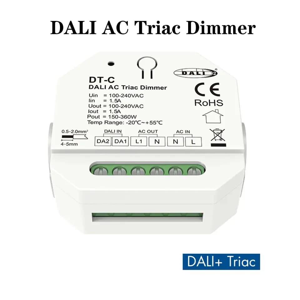 DALI AC Triac variateur DT-C variateur de bord de fuite pour lampes LED à intensité variable couleur