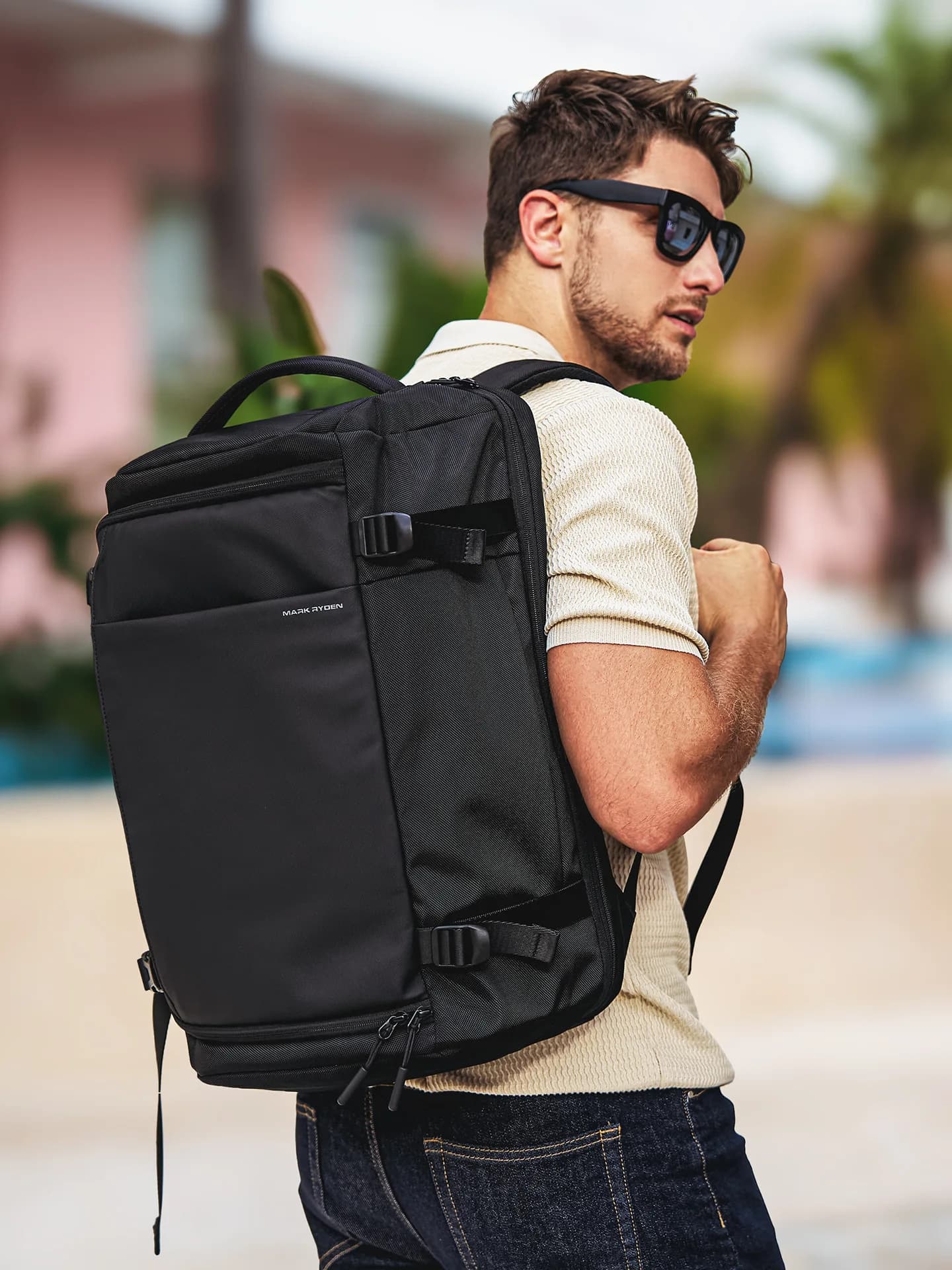 MARK RYDENLuggage sac à dos anti-rayures grande capacité voyage sac à dos épaules réglables avec cha