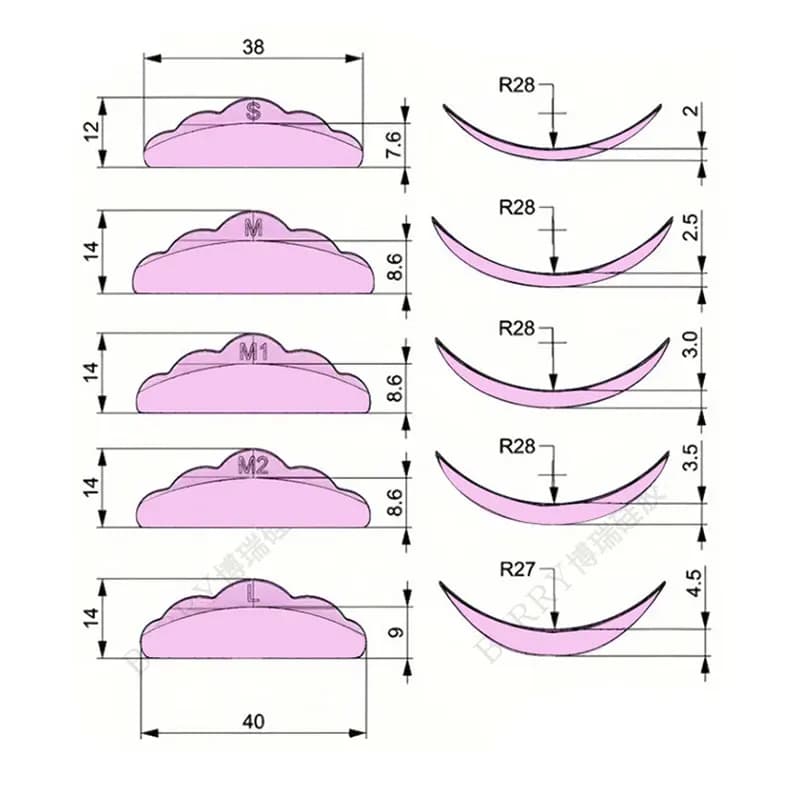 5 paires de coussinets de levage de cils auto-adhésifs, tiges de permanente de cils en Silicone soup