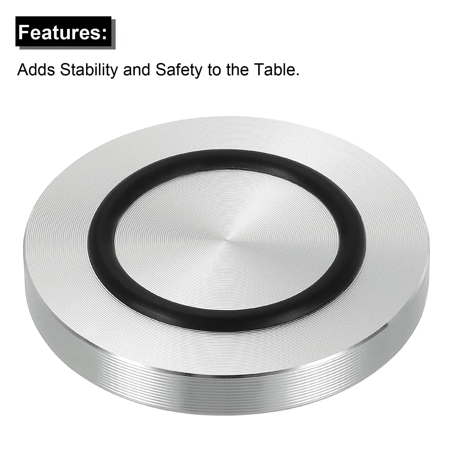 Disque circulaire en aluminium de 40/50/60mm de diamètre, adaptateur supérieur en verre M8, pieds de