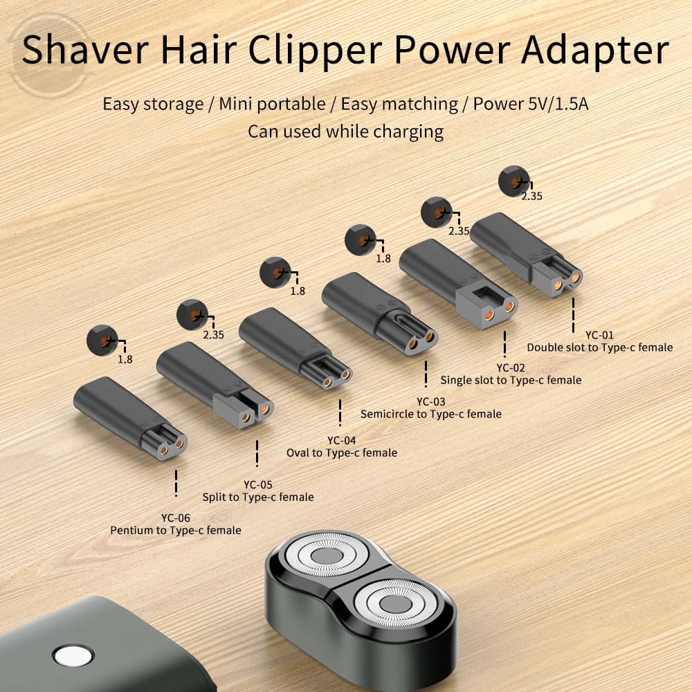 Accessoires pour rasoir électrique, adaptateur de chargeur de rasoir, câble d'alimentation de Type C