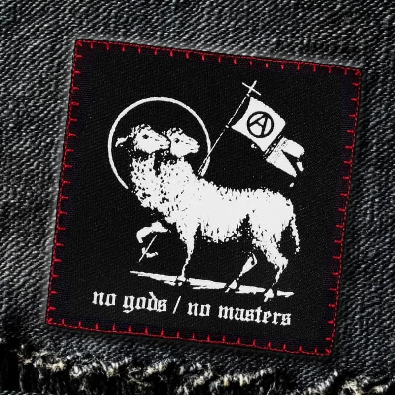 Patch imprimé No Gods No Prix, insigne punk DulMorale, cadeau de bricolage, patchs à coudre pour vêt