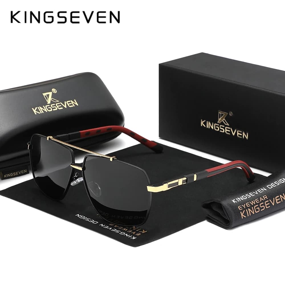 Lunettes de soleil polarisées en aluminium de marque KINGSEVEN pour hommes et femmes, lunettes de co