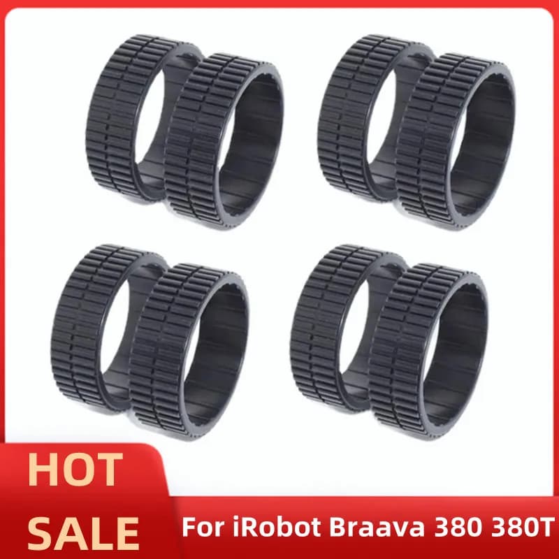 Pour iRobot Braava 320 321 345 375 380 380T 390 390T menthe 4200 5200 5200C roue d'aspirateur peau r