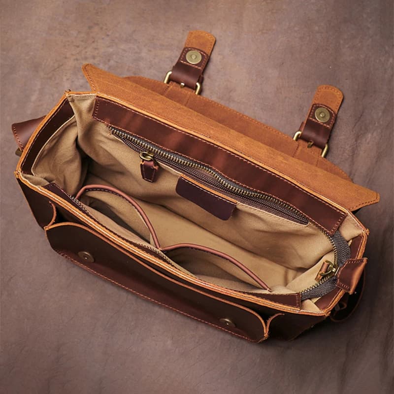 GURO-Sacs de messager rétro en cuir véritable pour hommes et femmes, sac initié, cuir de vachette na