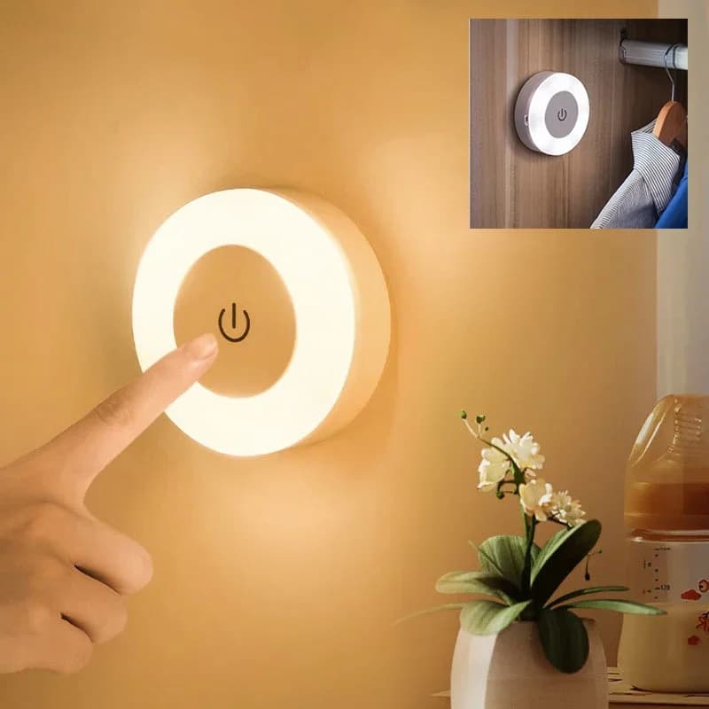 Veilleuse LED rechargeable par USB portable pour l'éclairage du salon et de la chambre à coucher. La