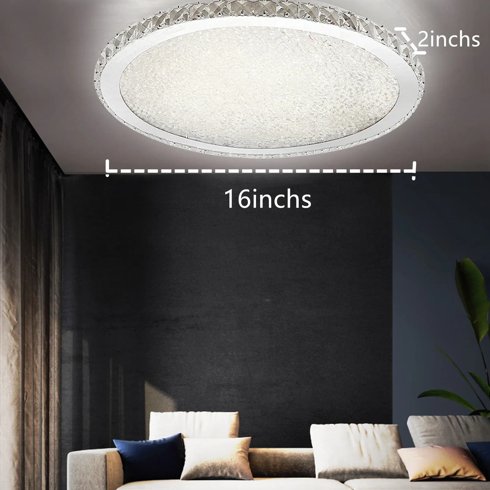 LOYALHEARTD-Plafonnier LED Rond en Clip au Design Moderne, Luminaire Décoratif de Plafond, avec Gout