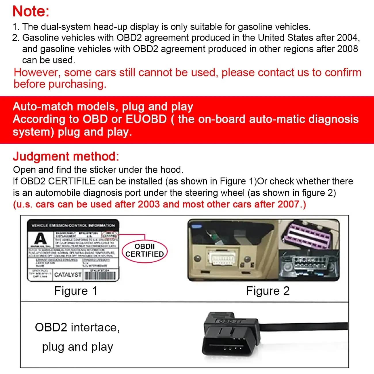 AD B1 affichage tête haute OBD2 HUD compteur de vitesse projecteur de voiture alarme EOBD consommati