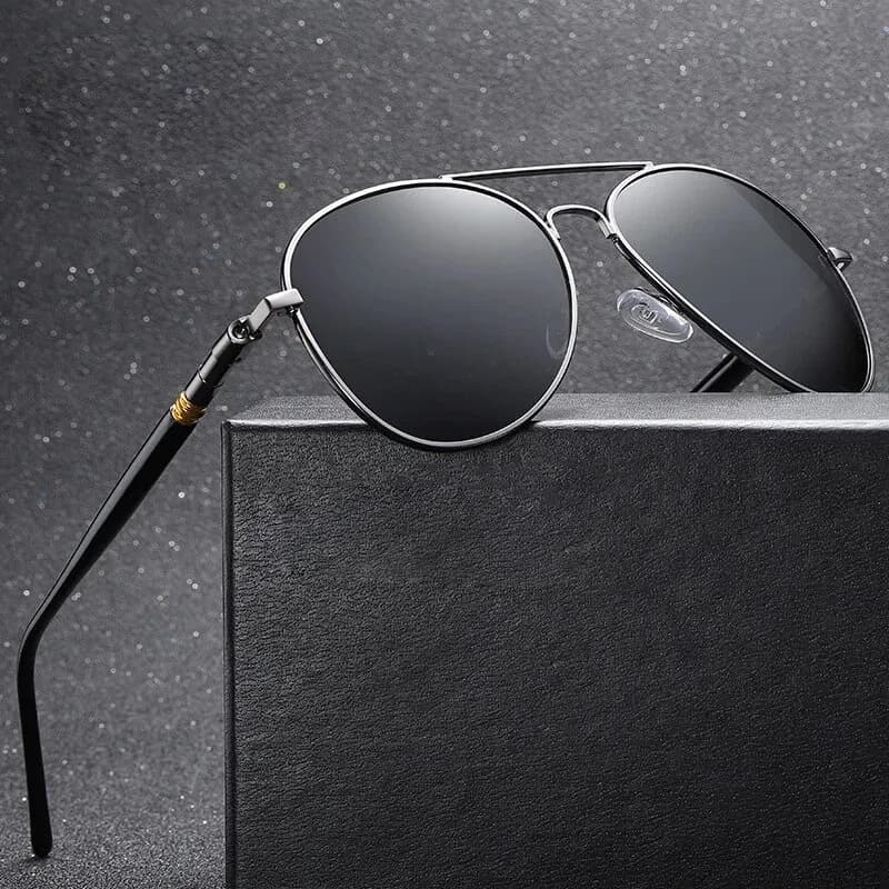 Lunettes de soleil aviateur tendance pour hommes et femmes, pour la conduite, la pêche, en métal, de