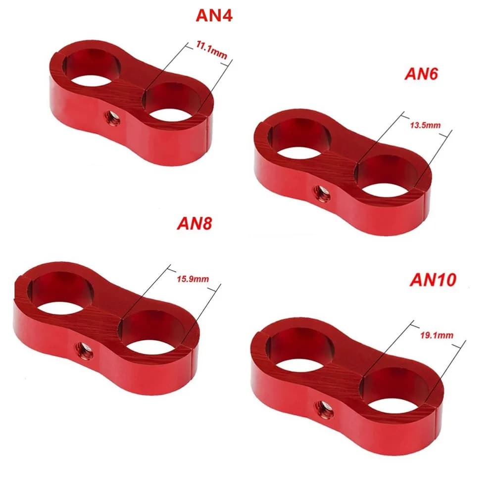 Universel AN4 AN6 AN8 AN10 billette huile carburant eau tuyau Tube séparateur pince aluminium ligne 