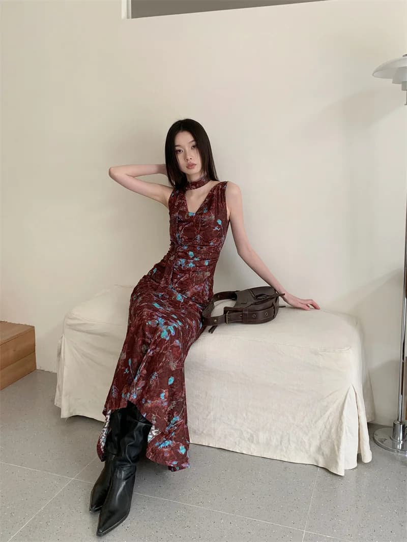 Contest ERART-Robe mi-longue à capuches florales pour femmes, robe trapèze avec batterie, nouvelle c