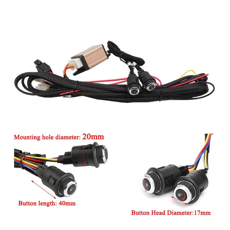 Kit chauffant universel pour siège de voiture, coussinets chauffants en Fiber de carbone 12V avec in